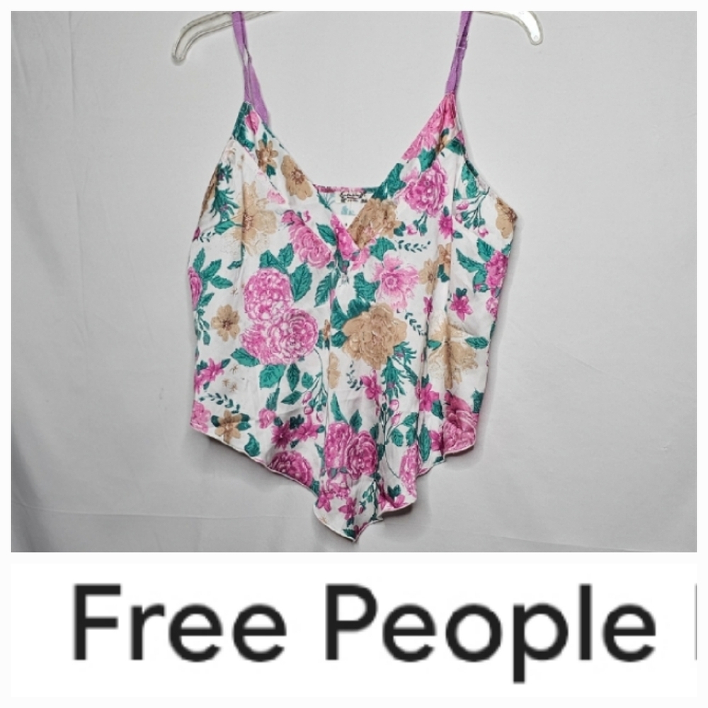 NWT Free People Intimately floral bandana vneck camisole night shirt sz Medium